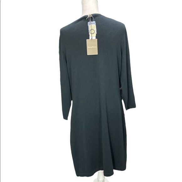 Tommy Bahama Womens Black Embellished Sweater Dress Pickford Size Medium - Picture 3 of 5